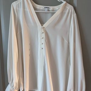 Express Women's White Blouse